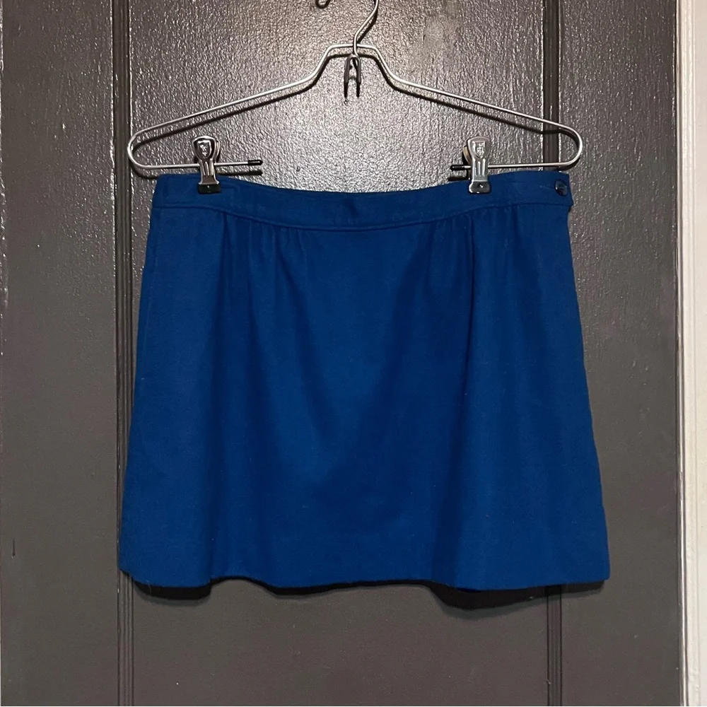 Pendleton Royal Blue 100% Wool Mini Skirt - Picture 2 of 6
